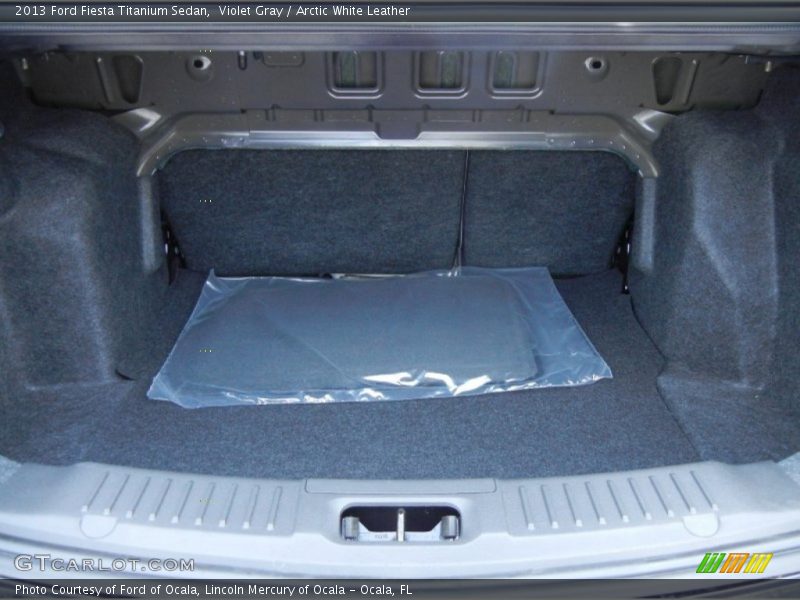 Violet Gray / Arctic White Leather 2013 Ford Fiesta Titanium Sedan