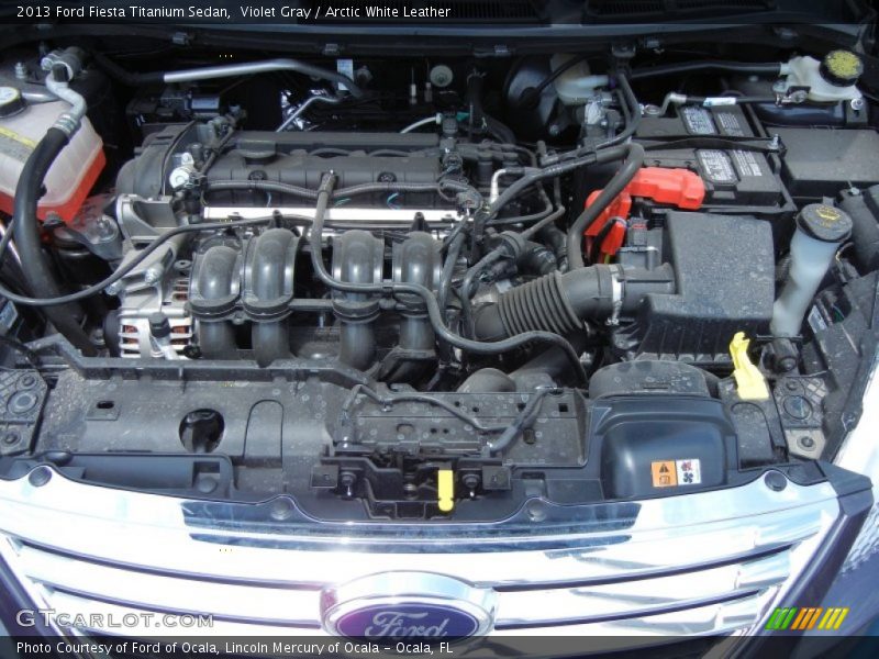 Violet Gray / Arctic White Leather 2013 Ford Fiesta Titanium Sedan