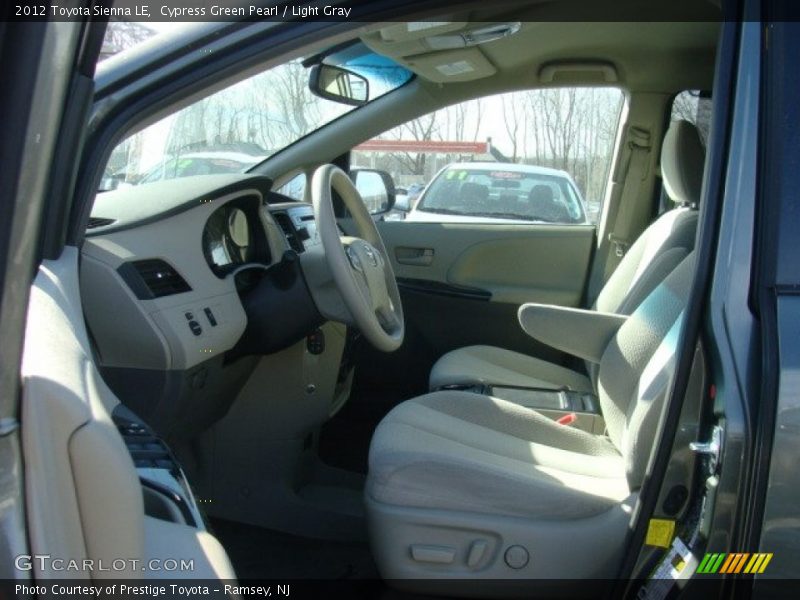 Cypress Green Pearl / Light Gray 2012 Toyota Sienna LE
