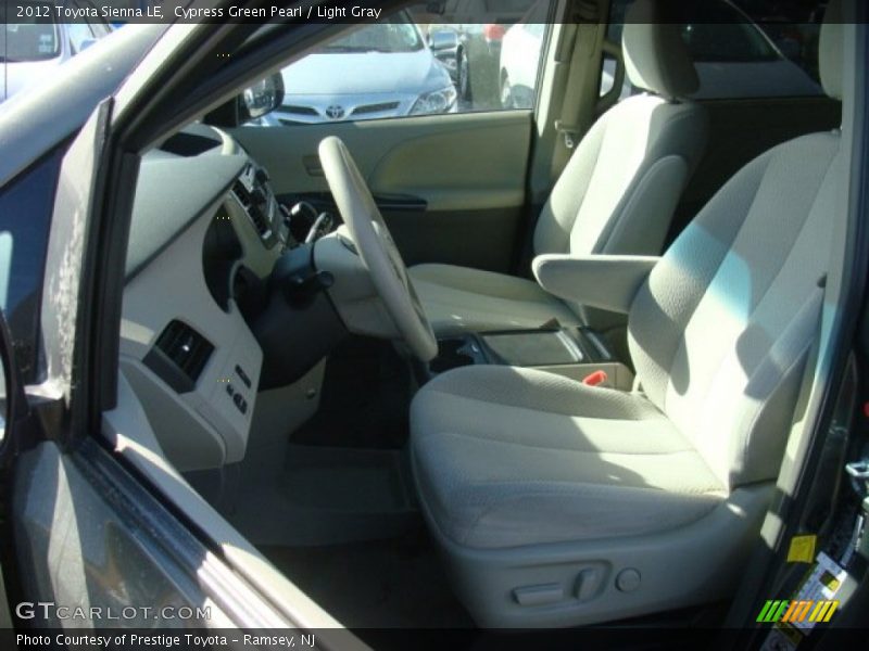 Cypress Green Pearl / Light Gray 2012 Toyota Sienna LE