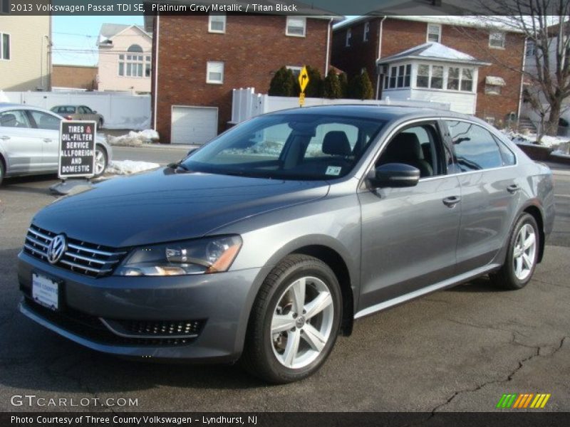 Platinum Gray Metallic / Titan Black 2013 Volkswagen Passat TDI SE
