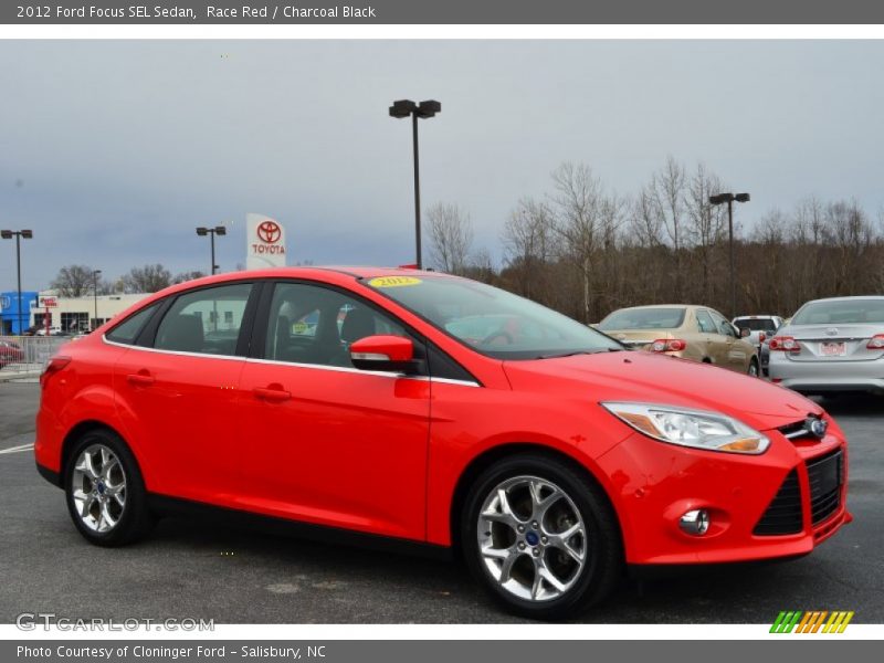 Race Red / Charcoal Black 2012 Ford Focus SEL Sedan