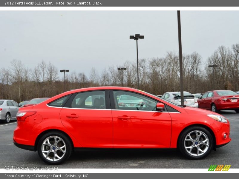 Race Red / Charcoal Black 2012 Ford Focus SEL Sedan