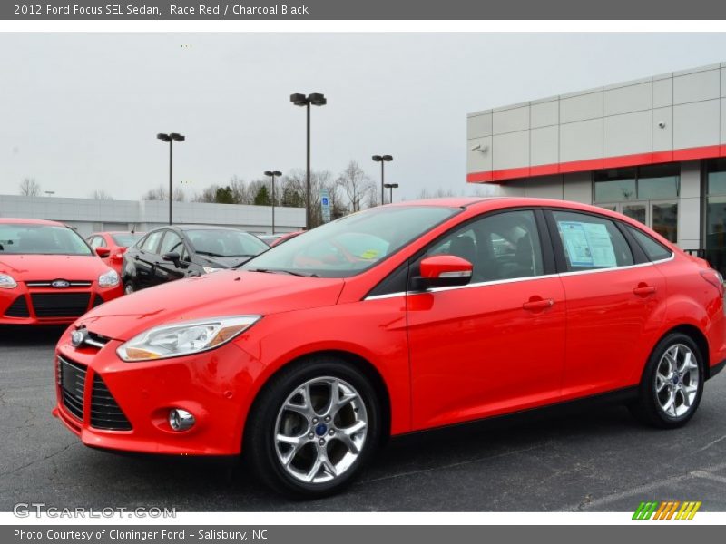 Race Red / Charcoal Black 2012 Ford Focus SEL Sedan