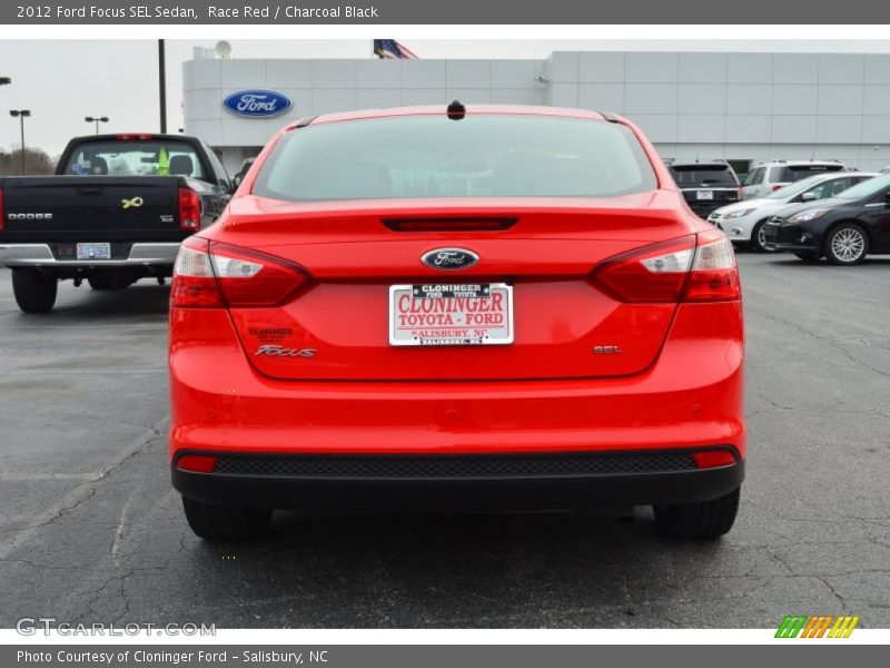 Race Red / Charcoal Black 2012 Ford Focus SEL Sedan