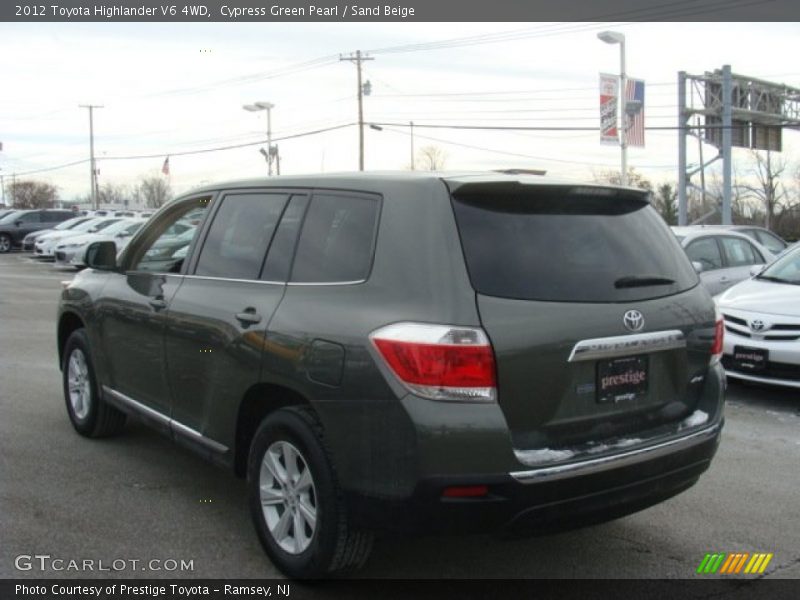 Cypress Green Pearl / Sand Beige 2012 Toyota Highlander V6 4WD