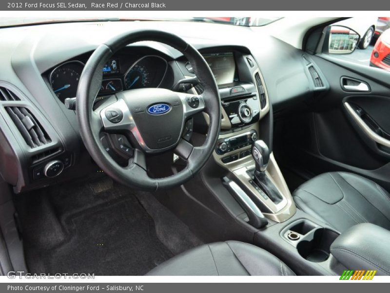 Race Red / Charcoal Black 2012 Ford Focus SEL Sedan