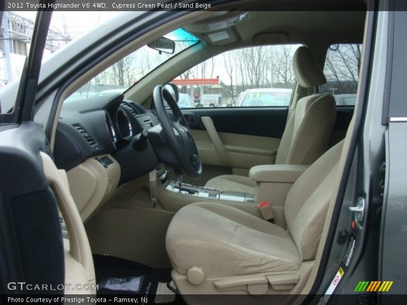 Cypress Green Pearl / Sand Beige 2012 Toyota Highlander V6 4WD