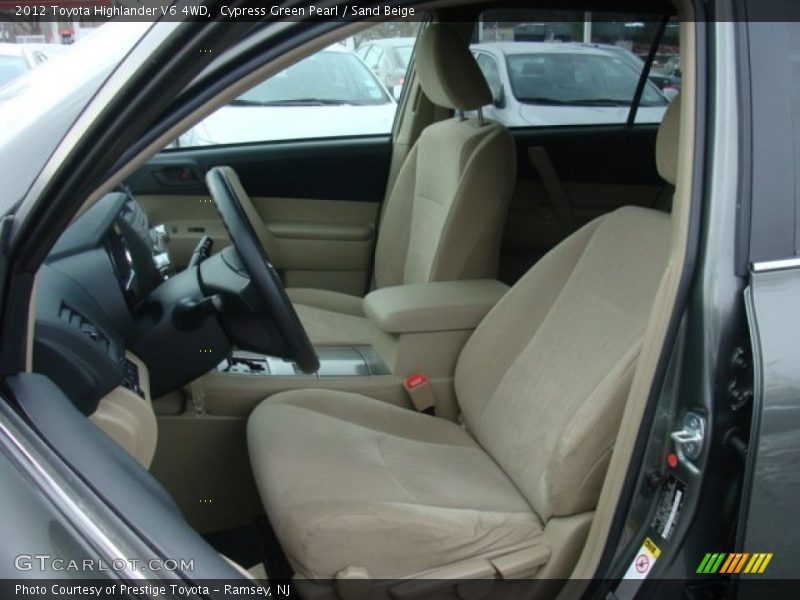 Cypress Green Pearl / Sand Beige 2012 Toyota Highlander V6 4WD