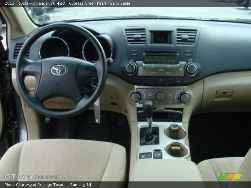 Cypress Green Pearl / Sand Beige 2012 Toyota Highlander V6 4WD