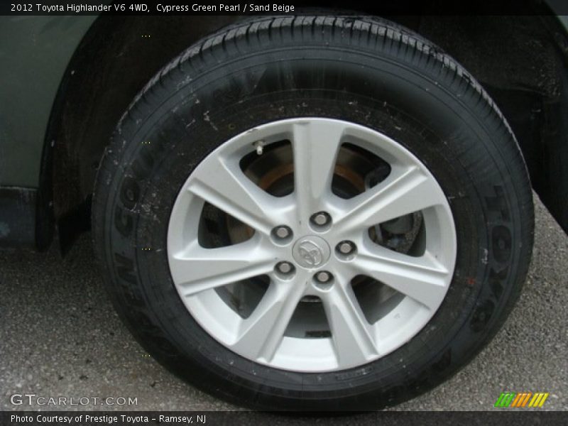 Cypress Green Pearl / Sand Beige 2012 Toyota Highlander V6 4WD