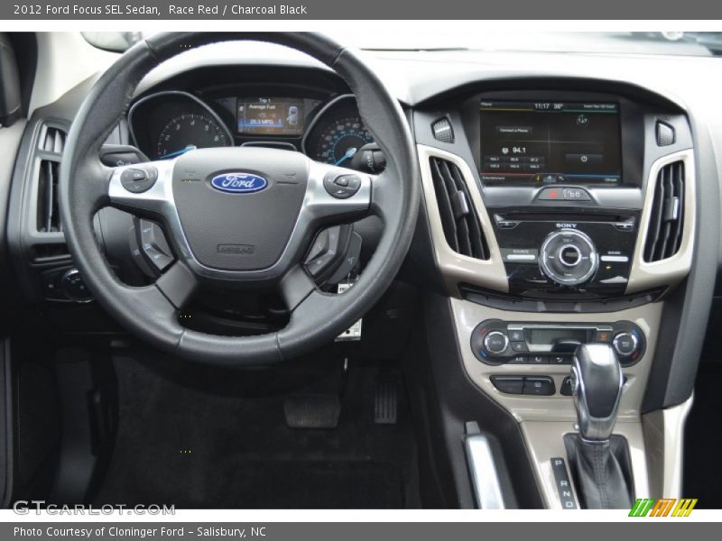Race Red / Charcoal Black 2012 Ford Focus SEL Sedan