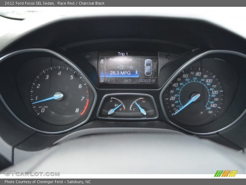 Race Red / Charcoal Black 2012 Ford Focus SEL Sedan
