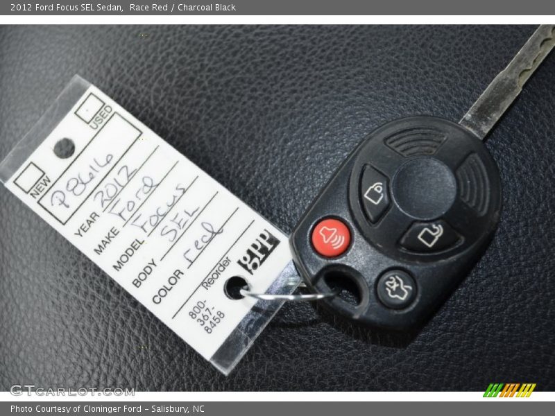 Race Red / Charcoal Black 2012 Ford Focus SEL Sedan