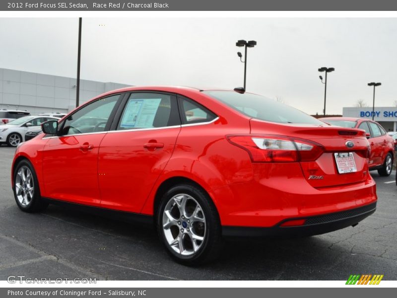 Race Red / Charcoal Black 2012 Ford Focus SEL Sedan