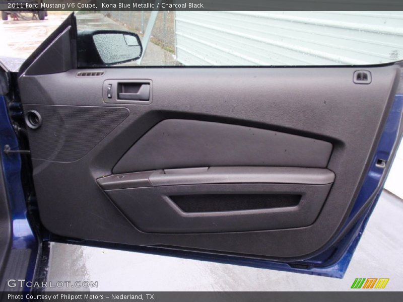 Kona Blue Metallic / Charcoal Black 2011 Ford Mustang V6 Coupe