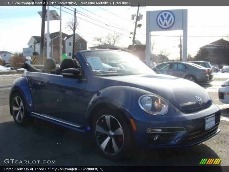 Reef Blue Metallic / Titan Black 2013 Volkswagen Beetle Turbo Convertible