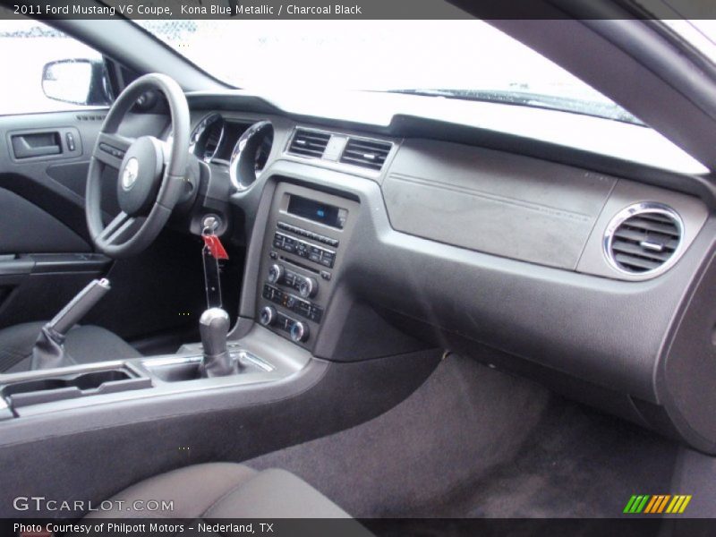 Kona Blue Metallic / Charcoal Black 2011 Ford Mustang V6 Coupe