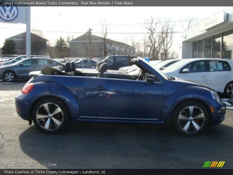 Reef Blue Metallic / Titan Black 2013 Volkswagen Beetle Turbo Convertible