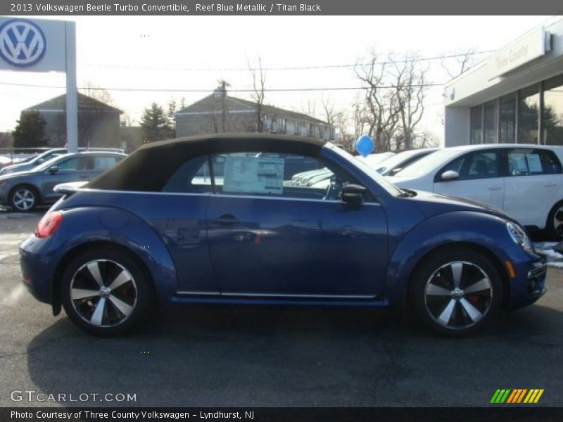 Reef Blue Metallic / Titan Black 2013 Volkswagen Beetle Turbo Convertible