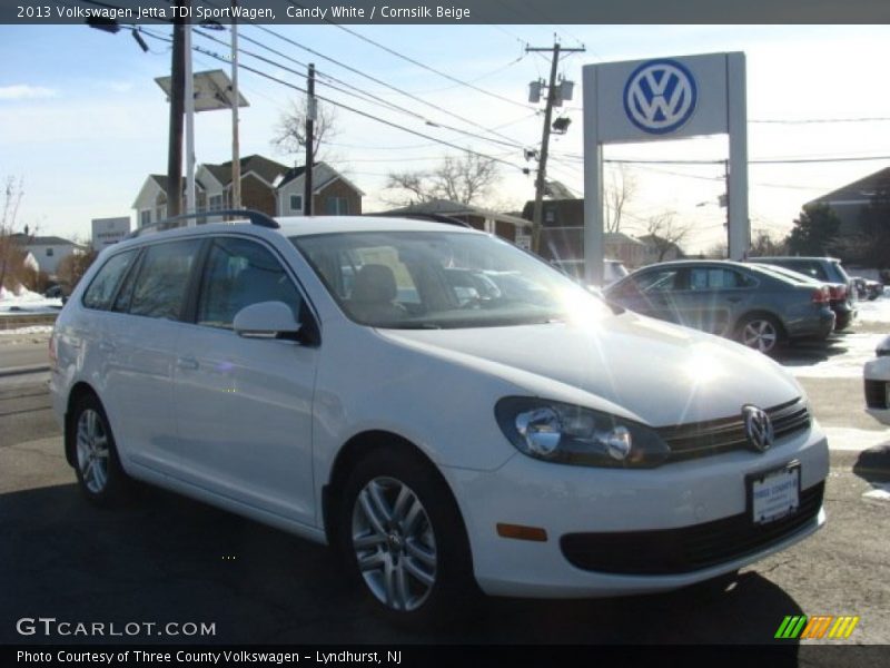 Candy White / Cornsilk Beige 2013 Volkswagen Jetta TDI SportWagen