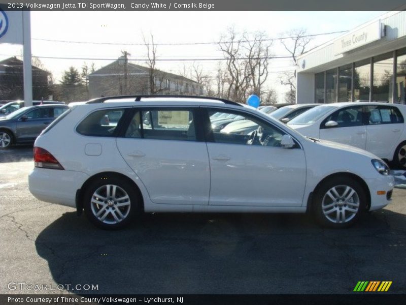 Candy White / Cornsilk Beige 2013 Volkswagen Jetta TDI SportWagen