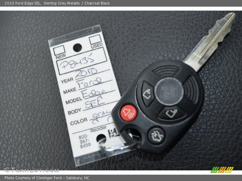 Sterling Grey Metallic / Charcoal Black 2010 Ford Edge SEL