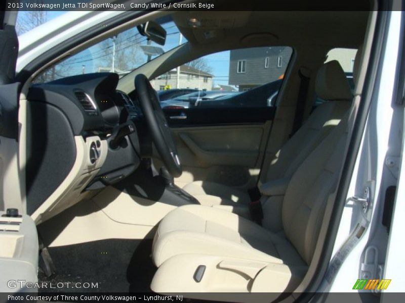Candy White / Cornsilk Beige 2013 Volkswagen Jetta TDI SportWagen