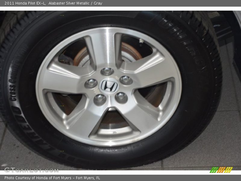 Alabaster Silver Metallic / Gray 2011 Honda Pilot EX-L