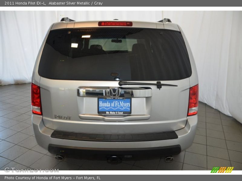 Alabaster Silver Metallic / Gray 2011 Honda Pilot EX-L