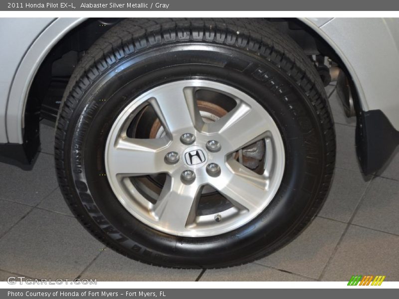 Alabaster Silver Metallic / Gray 2011 Honda Pilot EX-L