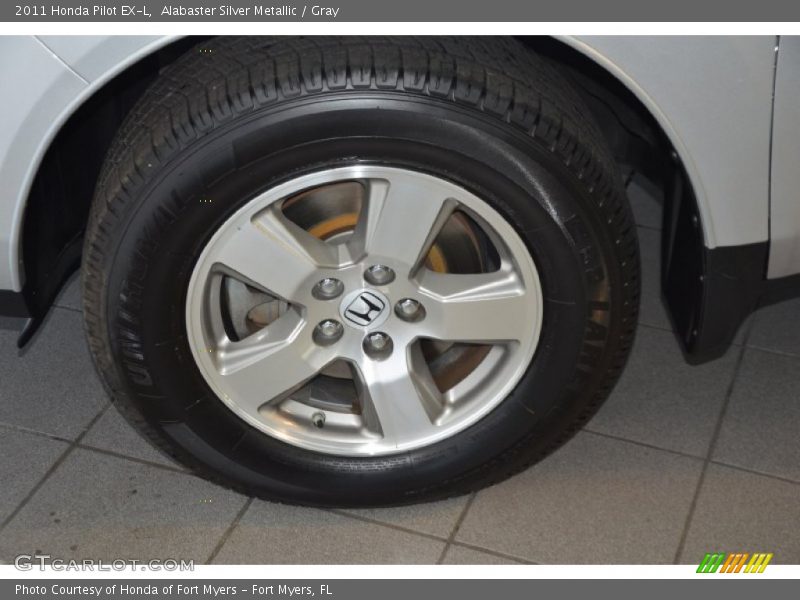 Alabaster Silver Metallic / Gray 2011 Honda Pilot EX-L