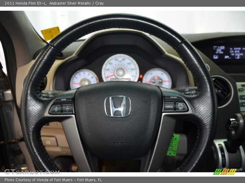 Alabaster Silver Metallic / Gray 2011 Honda Pilot EX-L