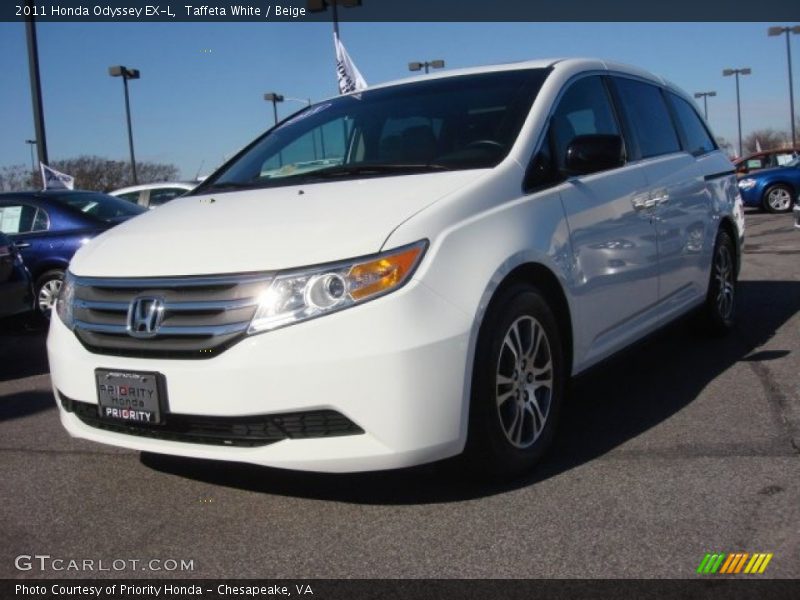 Taffeta White / Beige 2011 Honda Odyssey EX-L