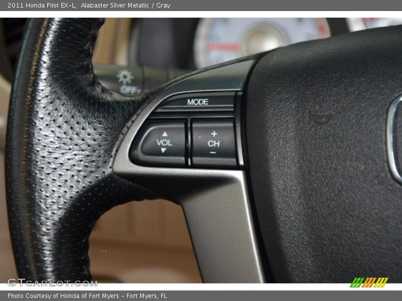 Alabaster Silver Metallic / Gray 2011 Honda Pilot EX-L