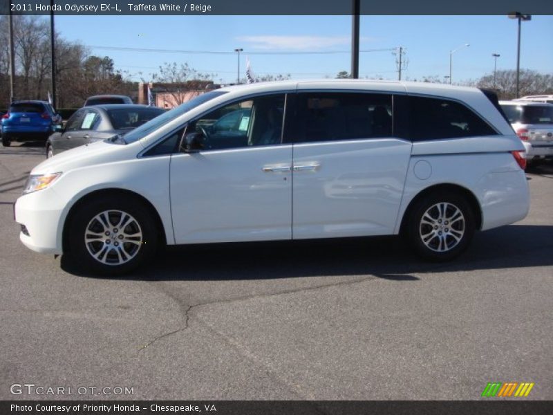Taffeta White / Beige 2011 Honda Odyssey EX-L