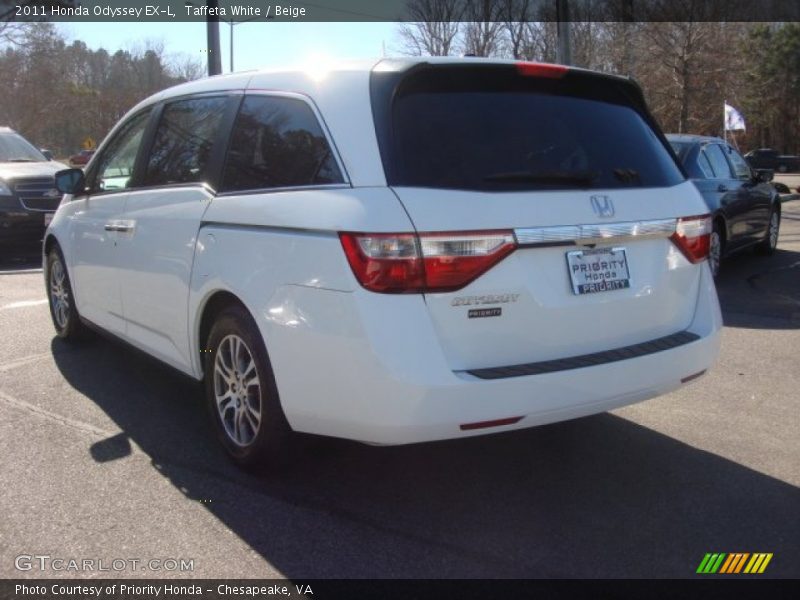 Taffeta White / Beige 2011 Honda Odyssey EX-L