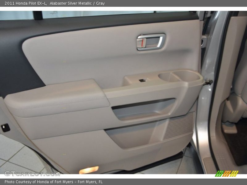 Alabaster Silver Metallic / Gray 2011 Honda Pilot EX-L