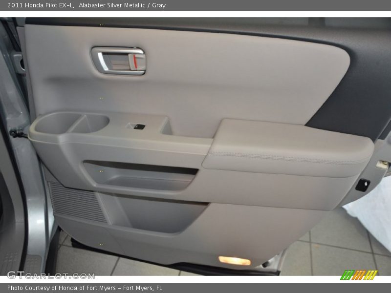 Alabaster Silver Metallic / Gray 2011 Honda Pilot EX-L