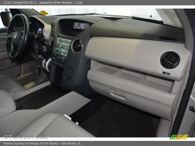 Alabaster Silver Metallic / Gray 2011 Honda Pilot EX-L