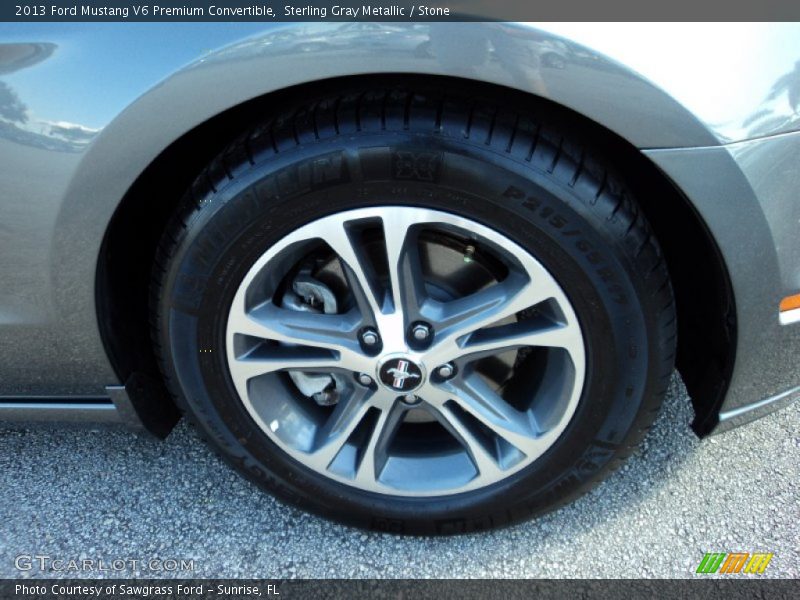 Sterling Gray Metallic / Stone 2013 Ford Mustang V6 Premium Convertible