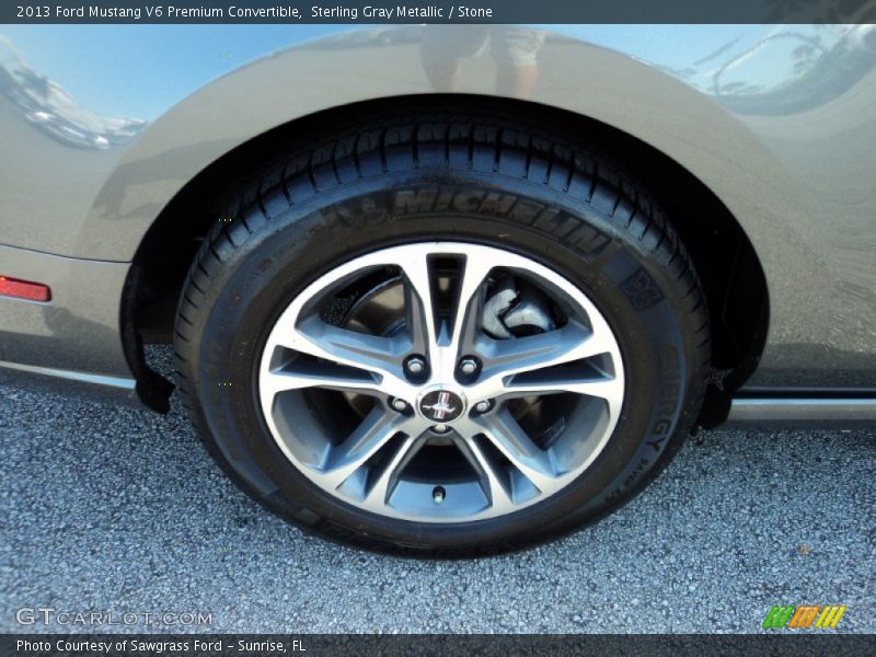 Sterling Gray Metallic / Stone 2013 Ford Mustang V6 Premium Convertible