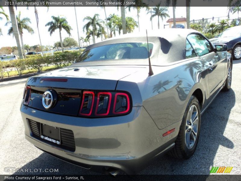 Sterling Gray Metallic / Stone 2013 Ford Mustang V6 Premium Convertible