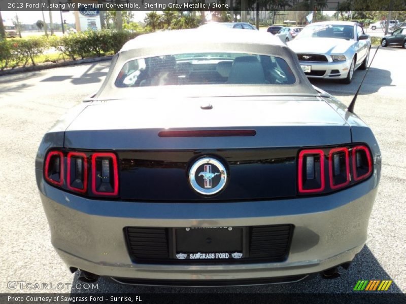 Sterling Gray Metallic / Stone 2013 Ford Mustang V6 Premium Convertible