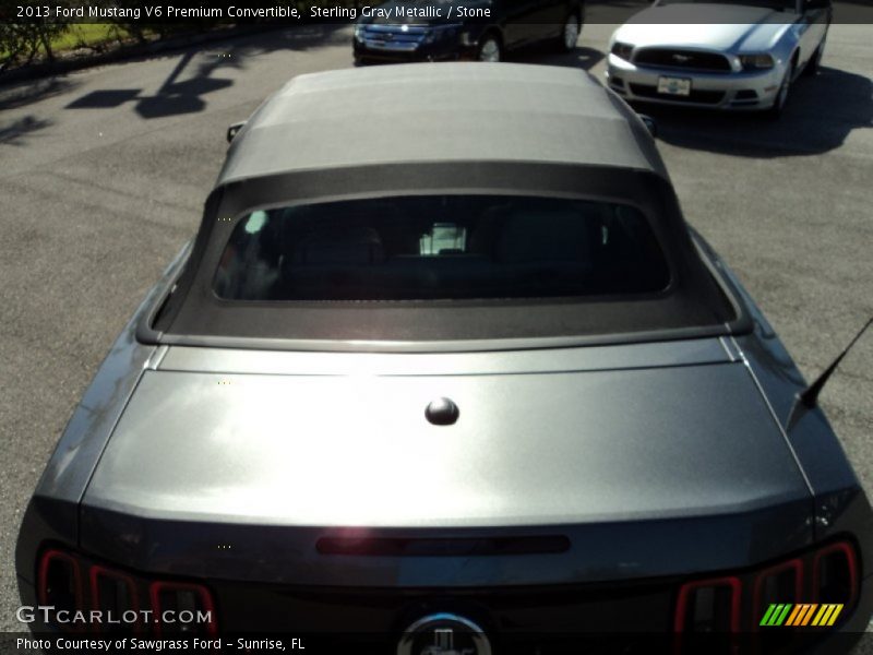 Sterling Gray Metallic / Stone 2013 Ford Mustang V6 Premium Convertible