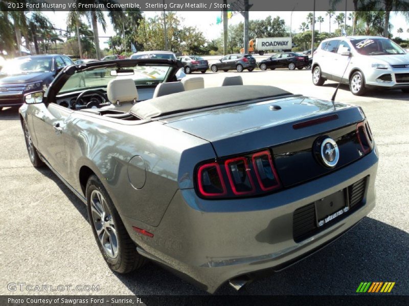 Sterling Gray Metallic / Stone 2013 Ford Mustang V6 Premium Convertible