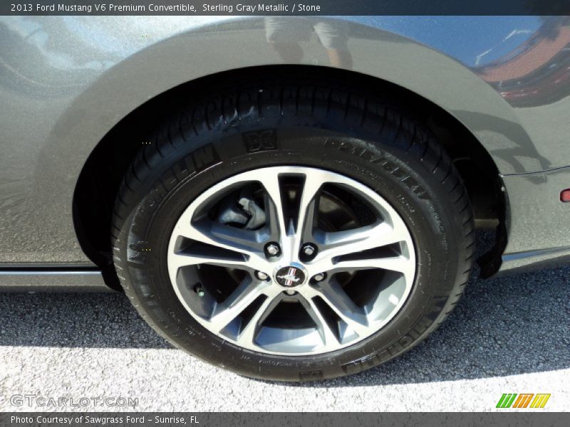 Sterling Gray Metallic / Stone 2013 Ford Mustang V6 Premium Convertible