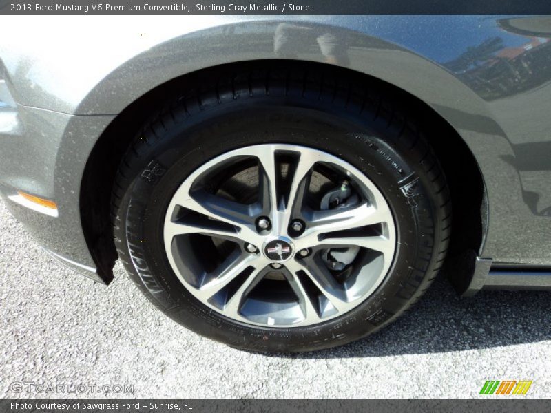 Sterling Gray Metallic / Stone 2013 Ford Mustang V6 Premium Convertible