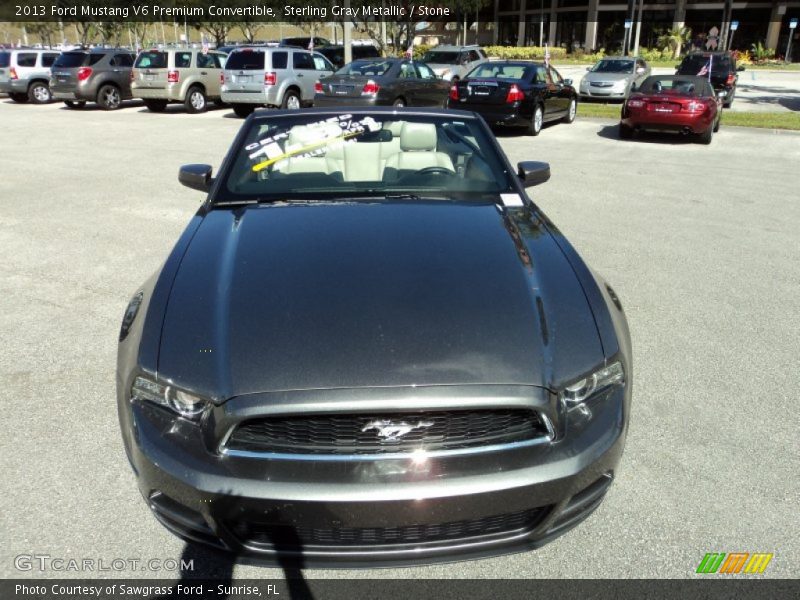 Sterling Gray Metallic / Stone 2013 Ford Mustang V6 Premium Convertible