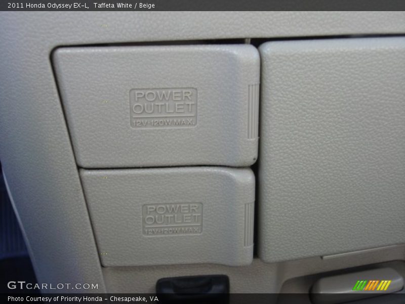 Taffeta White / Beige 2011 Honda Odyssey EX-L